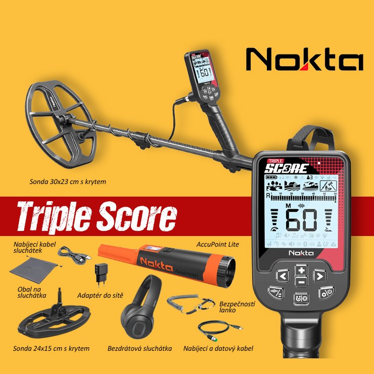 detektor kovu nokta triple score pro pack